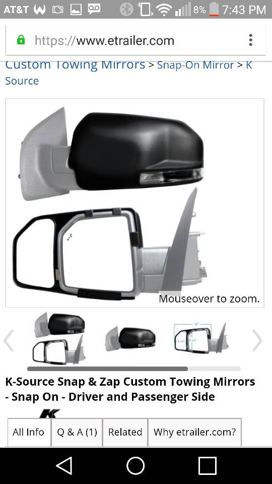 2001 CHEVROLET SILVERADO 2500 CIPA 10802 CIPA Custom Towing Mirrors Summit Racin
