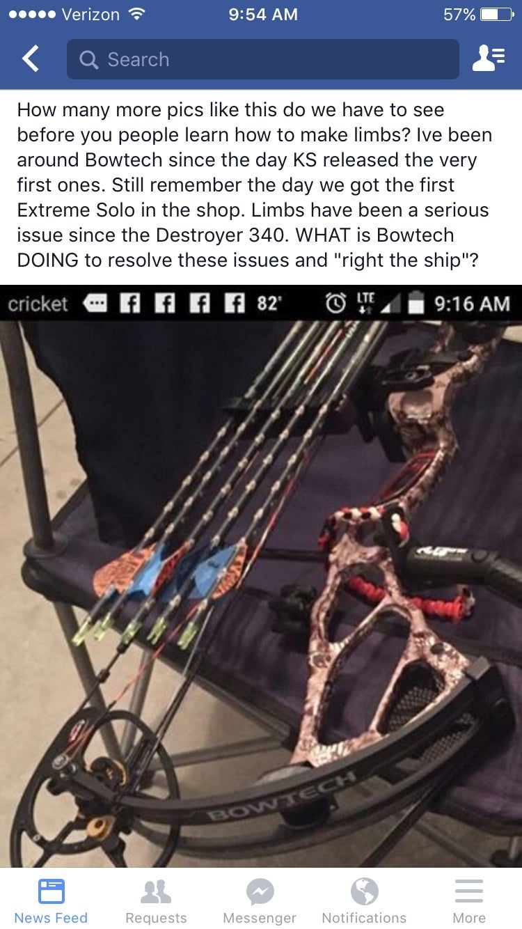 Bowtech BTX limb failure Page 2 Archery Talk Forum