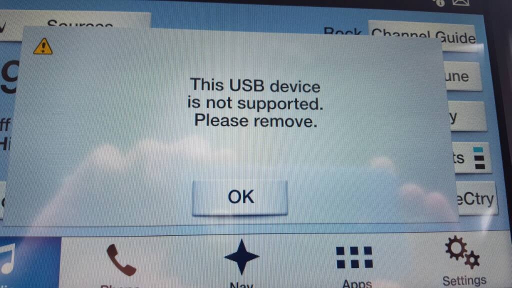 USB device not supported.. Ford Focus RS Forum