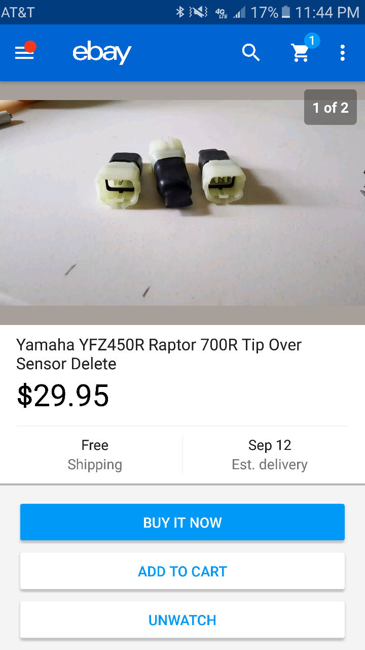 Selling tip over sensor deletes No More gluing! YFZ Central