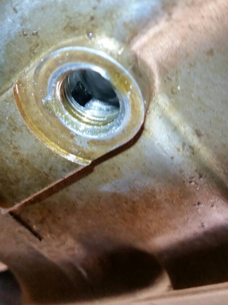 oil drain plug stripped!!! Suzuki ATV Forum