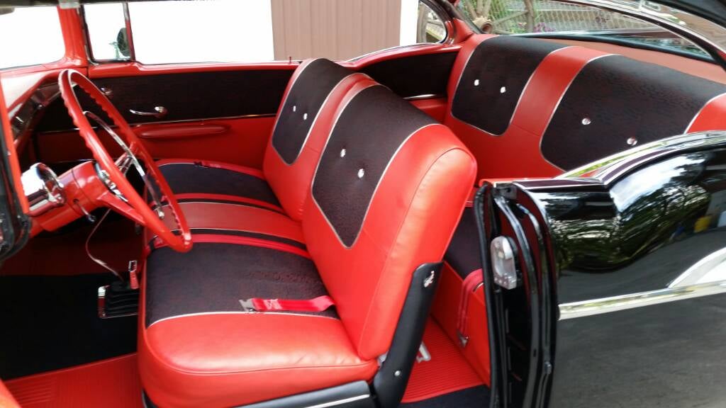 Black car/red interior Chevy Tri Five Forum