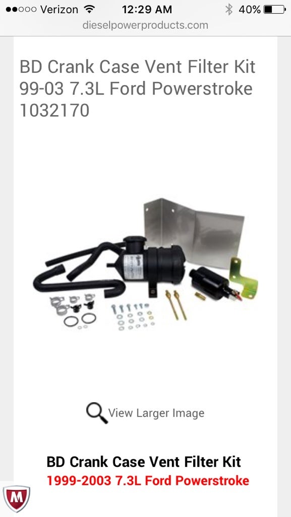 BD Diesel Crankcase Vent Filter Kit Ford Powerstroke Diesel Forum