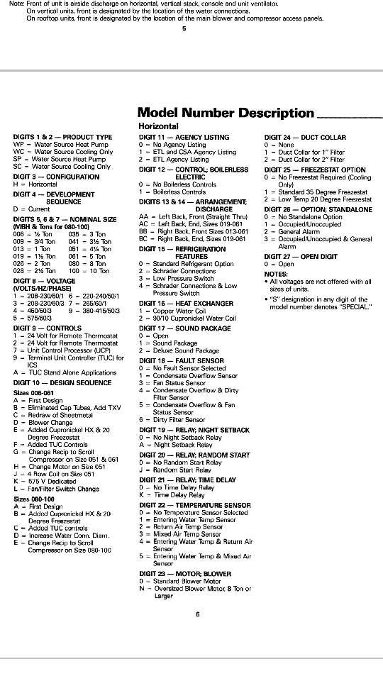 Trane 1992 Heat Pump Model Number