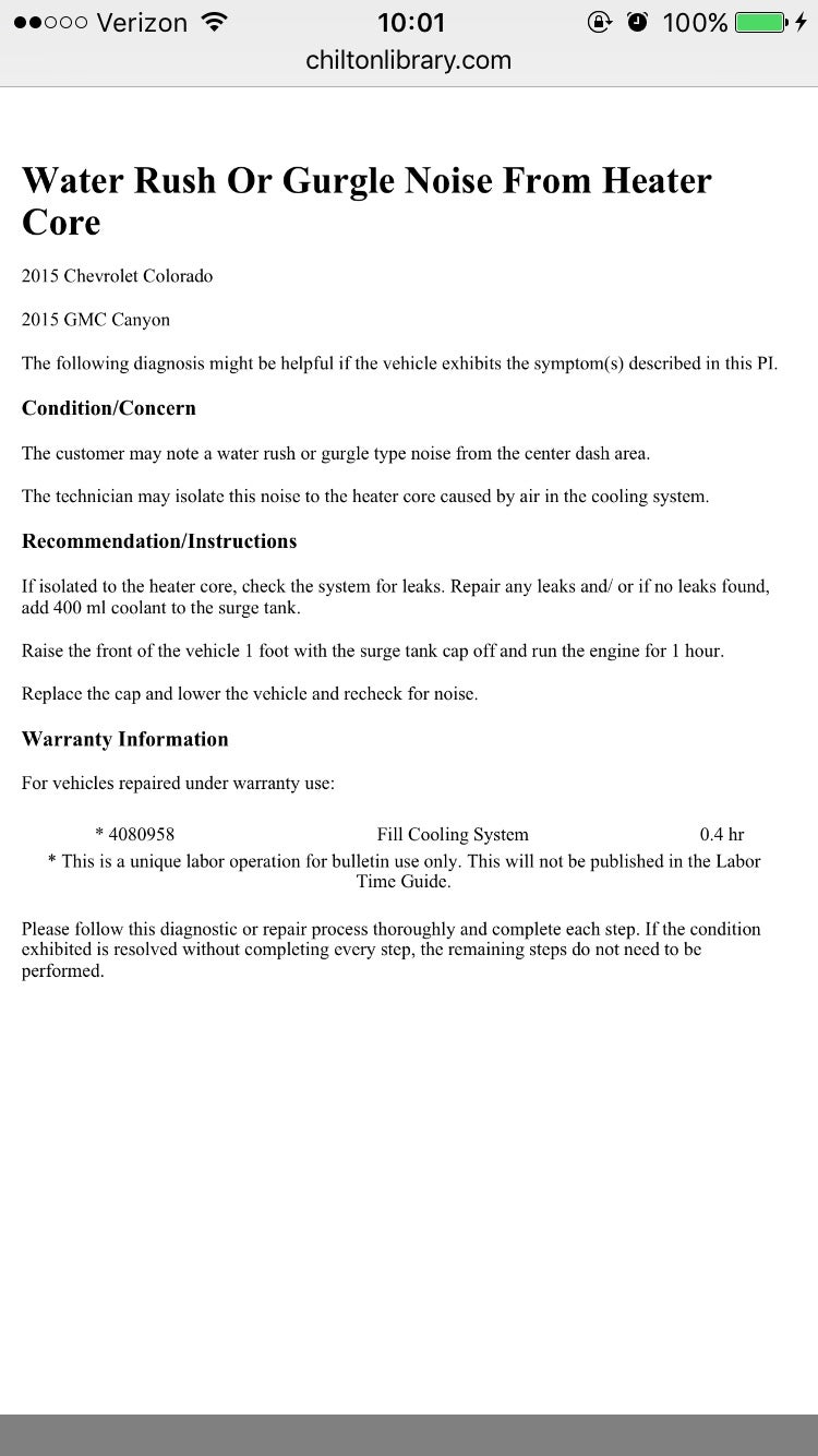 Rushing Water Feel & Sound Chevy Colorado & GMC Canyon