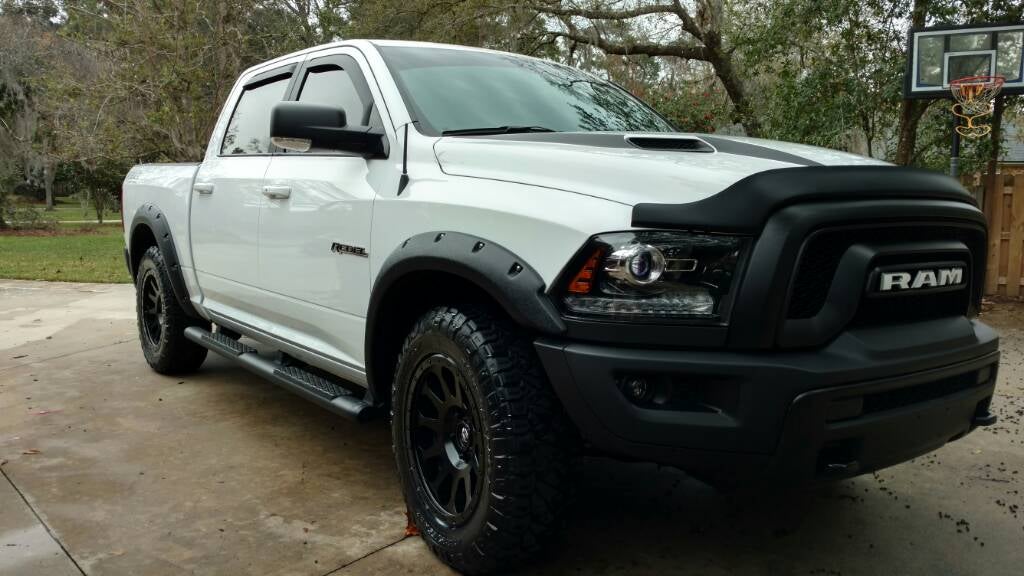 Two tone white and black with riveted fender flares Ram Rebel Forum