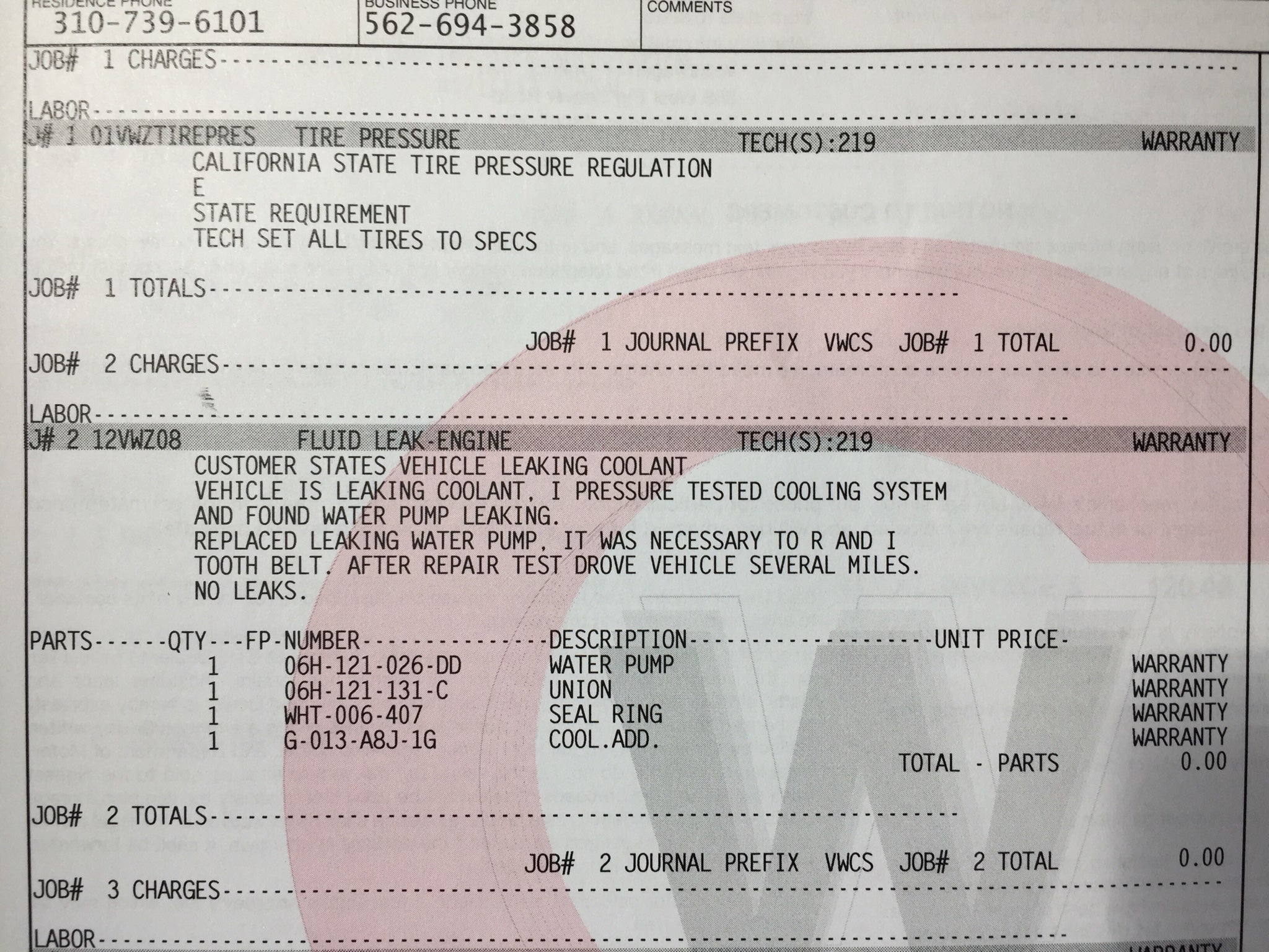 Water pump failure VW Vortex Volkswagen Forum