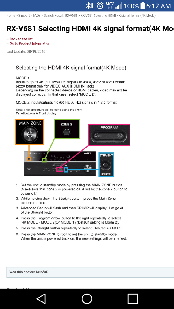 Official Yamaha RX-V81 Owners Thread | Page 18 | AVS Forum