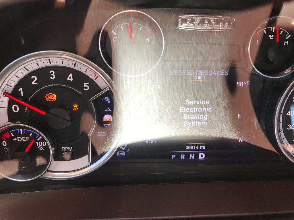 ABS and stability control lights on??? RAM 1500 Diesel Forum