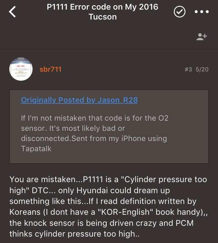 P1111 Powertrain Veloster Turbo Forum