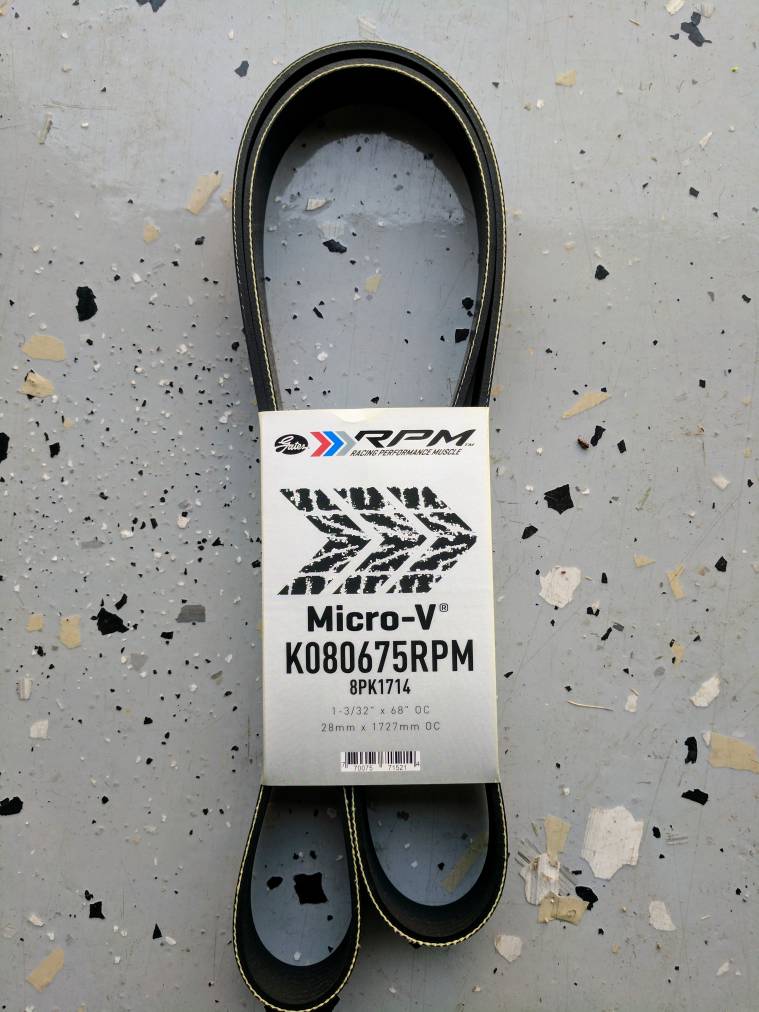 Gates RPM belt. Better than Green Cadillac CTSV Forum