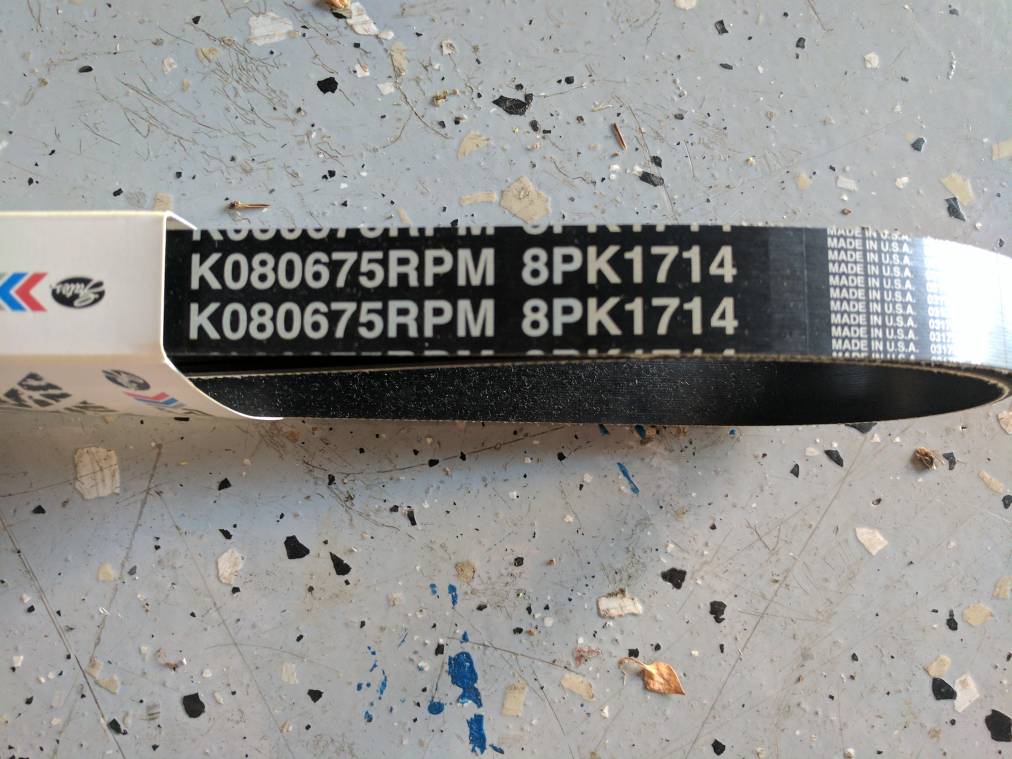 Gates RPM belt. Better than Green Cadillac CTSV Forum