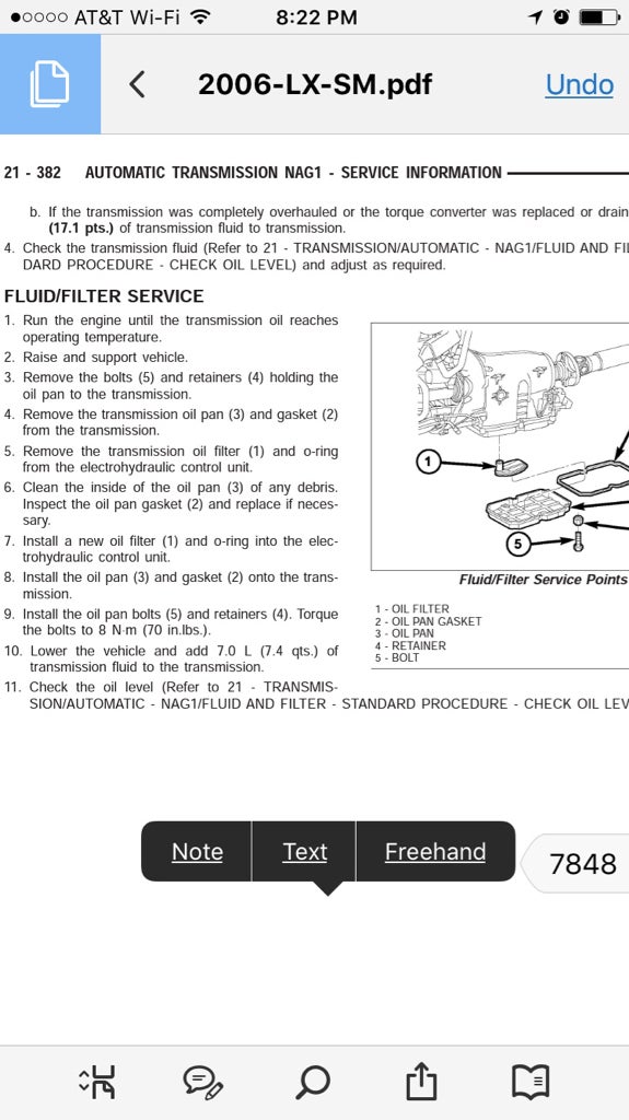NAG1 Trans fluid level LX Forums Forum