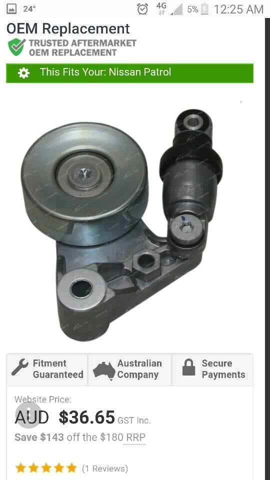 Zd30 belt tensioner bracket self destructed Patrol 4x4 Nissan