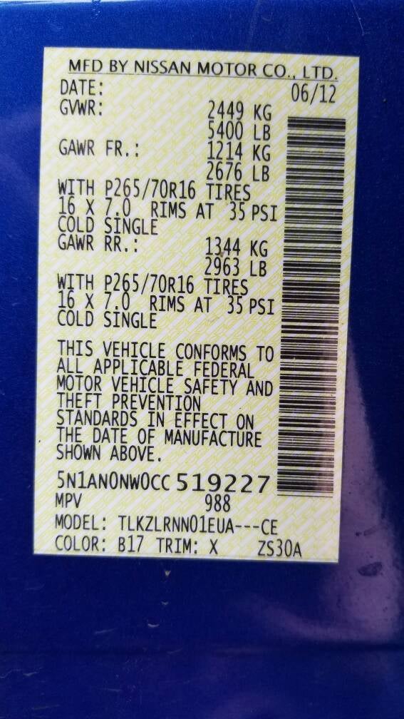 2008 Xterra Rear Axle IdentificationX | Second Generation Nissan
