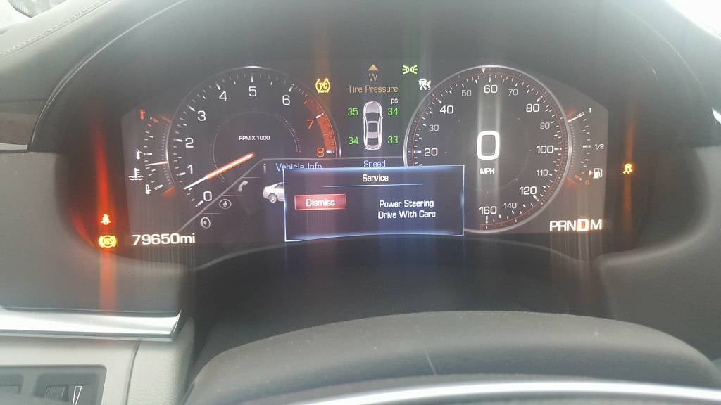 2014 XTS stabilitrak, power steering warning with pics Cadillac