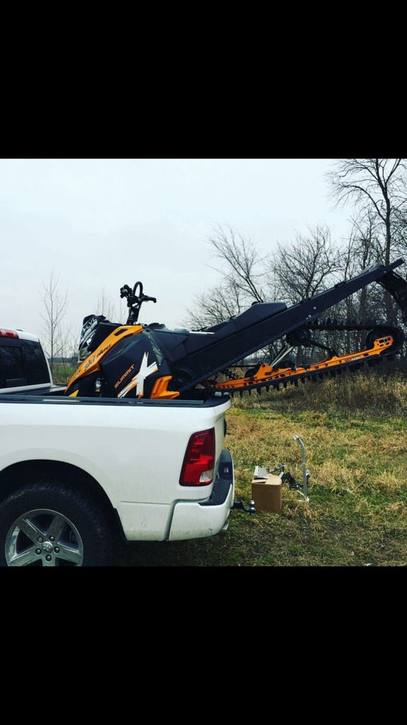 Hauling sled in bed of pickup SkiDoo Snowmobiles Forum