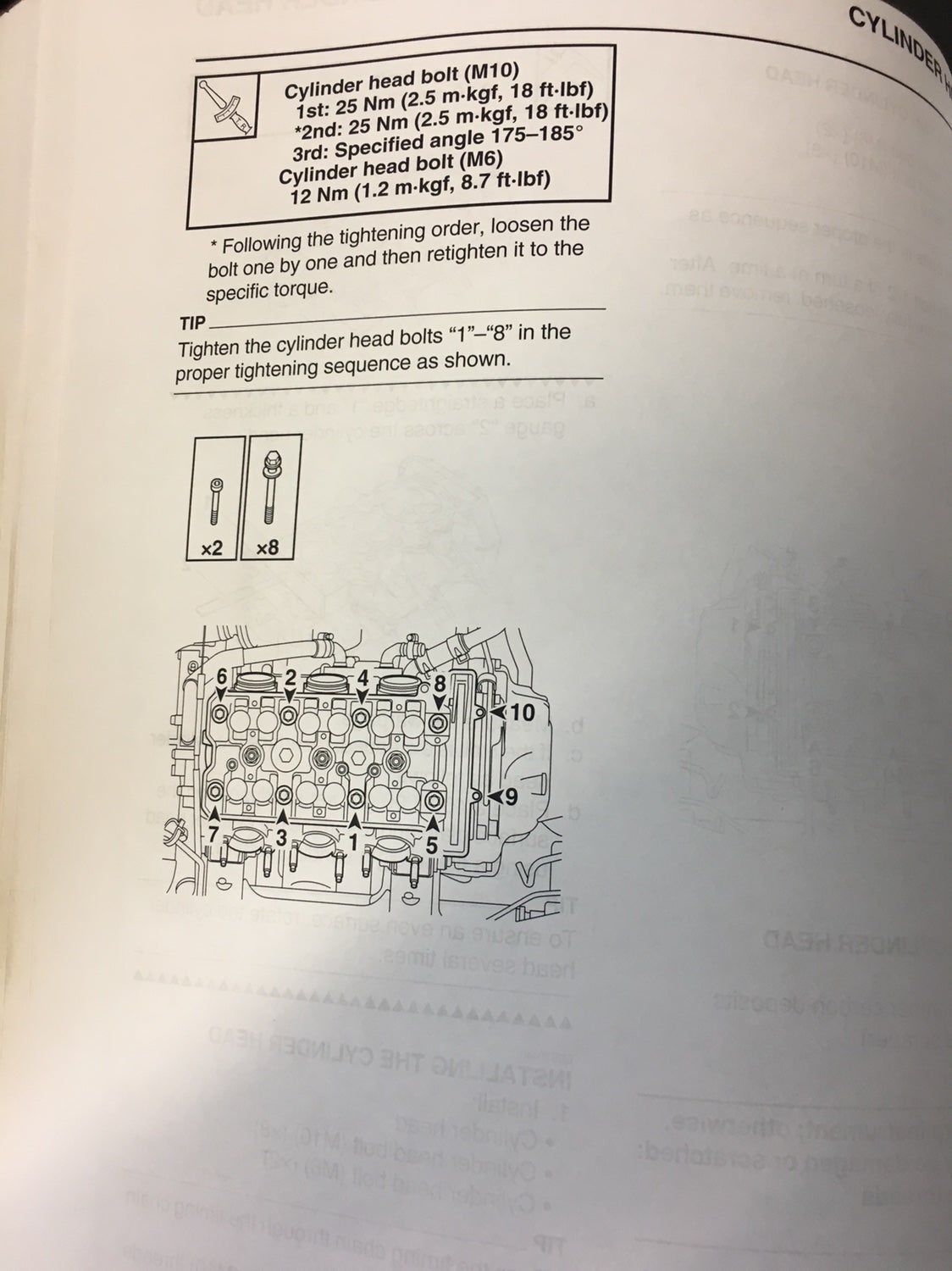 Head Bolt Torque Yamaha YXZ Forums