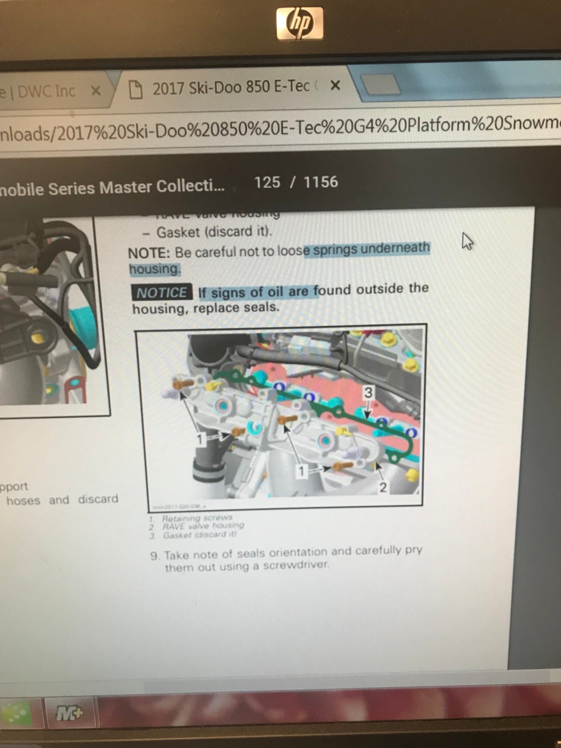 Leaking exhaust valve SkiDoo Snowmobiles Forum