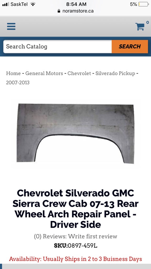 Passenger Side Bed Repair Wheel Arch Panel – Fits Chevrolet Silverado (2007-2013) – Black Primer
