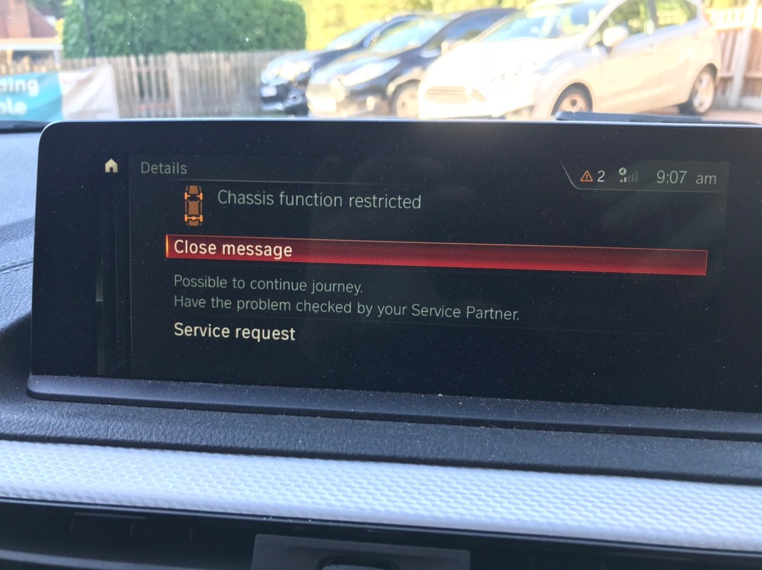 Chassis function restricted notification Baby BMW Forum
