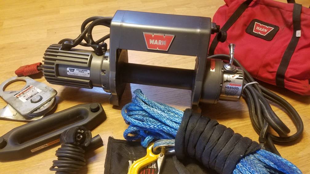 Pennsylvania Warn HS9500i Winch w/Synth Line and Extras... Jeep