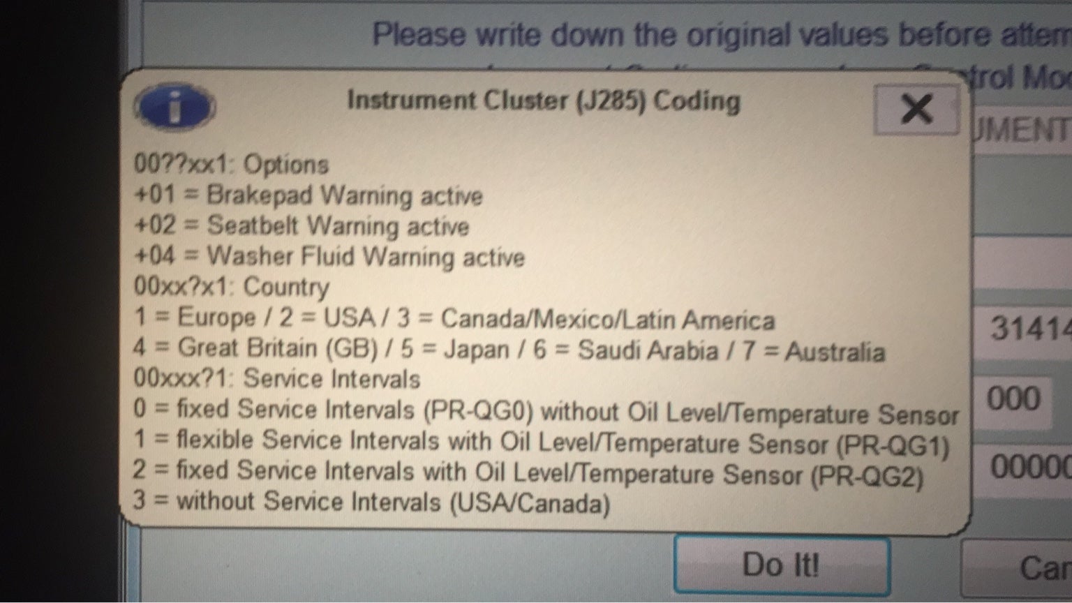Oil Level block blank in VCDS Club Touareg Forum