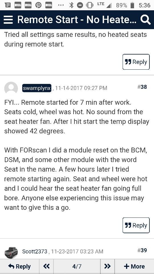 Heated seats with remote start. F150 Ecoboost Forum