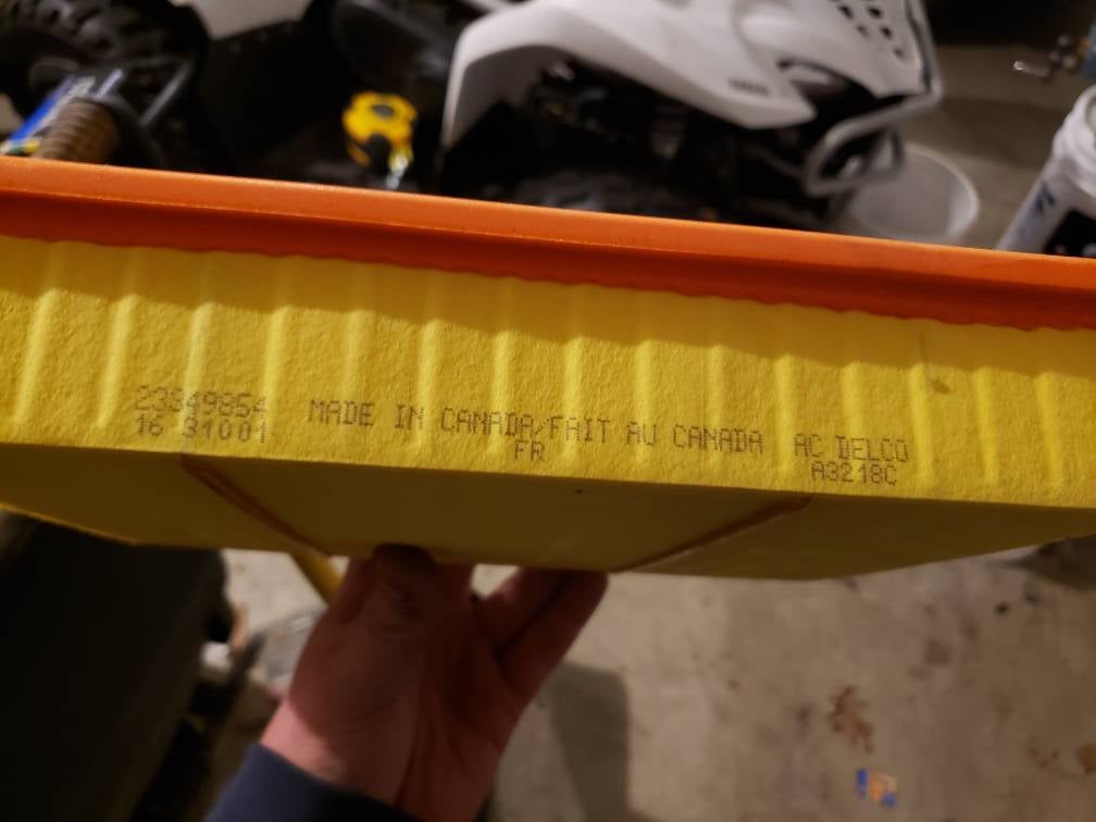 Need Help with Part High capacity air filter 2018 z71 1500 Chevy