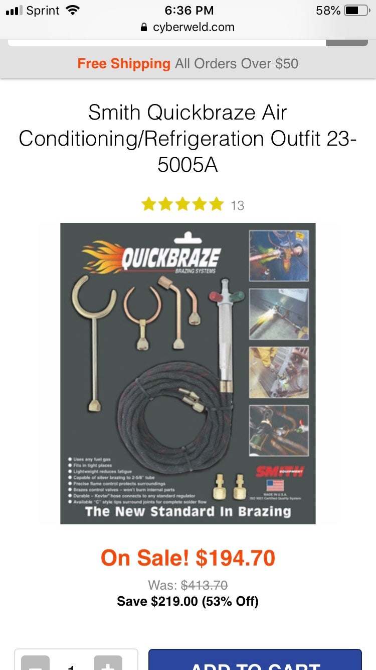 turbo torch J hook tip