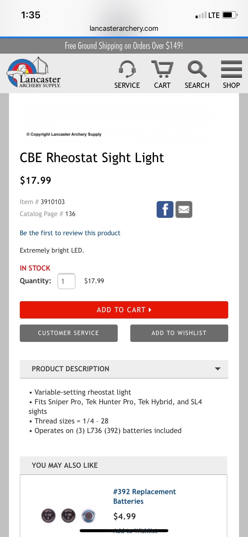 CBE TEK sight light batteries Archery Talk Forum