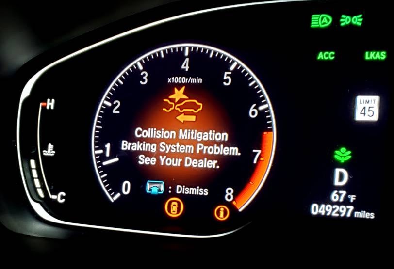 Collision Mitigation Braking System Problem See Your Dealer