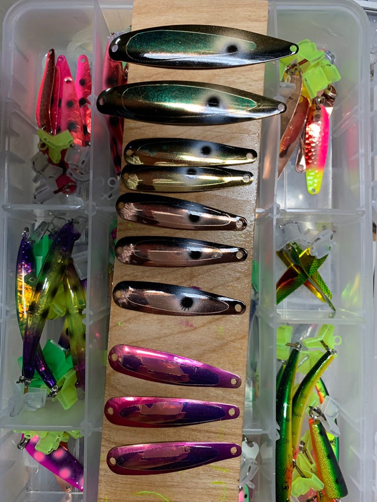 clear coat for spoons fishing lures Magana 1, Aluminum/Clear Coat, CNC Machined Aluminum Surface Iron Lure Magana spoon paint | Ohio Game