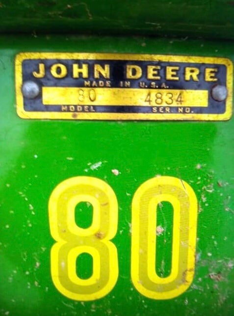 Brass tag 80? | My Tractor Forum