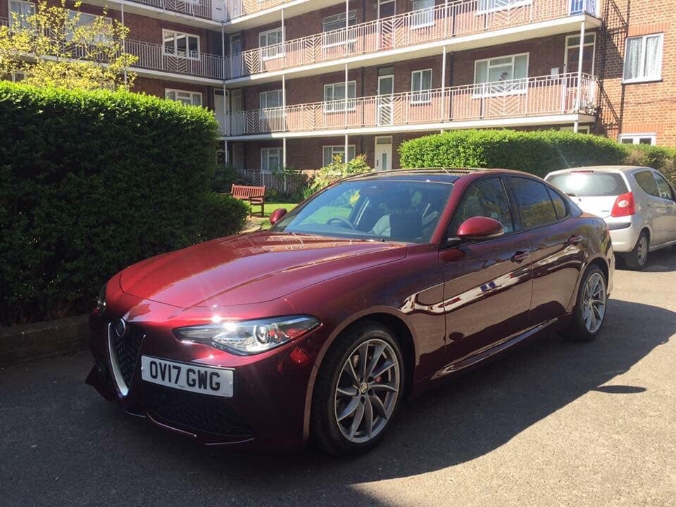 Monza Red with 19” Dark Petal Diamond Finish Alloys | Alfa Romeo Forum