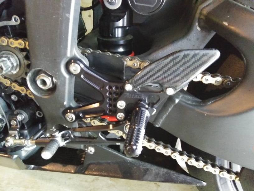 Rear Set Kit, ZX6R 05- , ZX6R-636 13- , Black