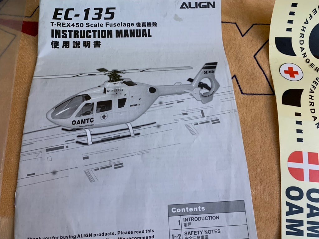 For Sale Trex 450 Align EC-135 Scale Fuselage NEW - RC Groups