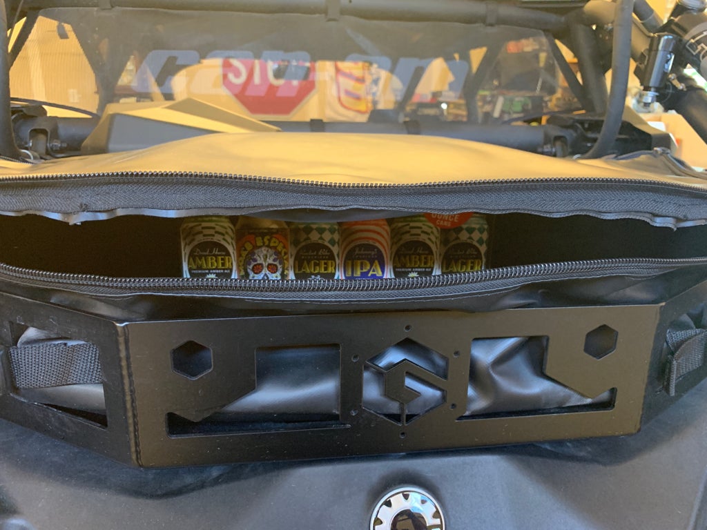 Geiser Cargo Rack with PRP Large Bag CanAm Maverick Forum