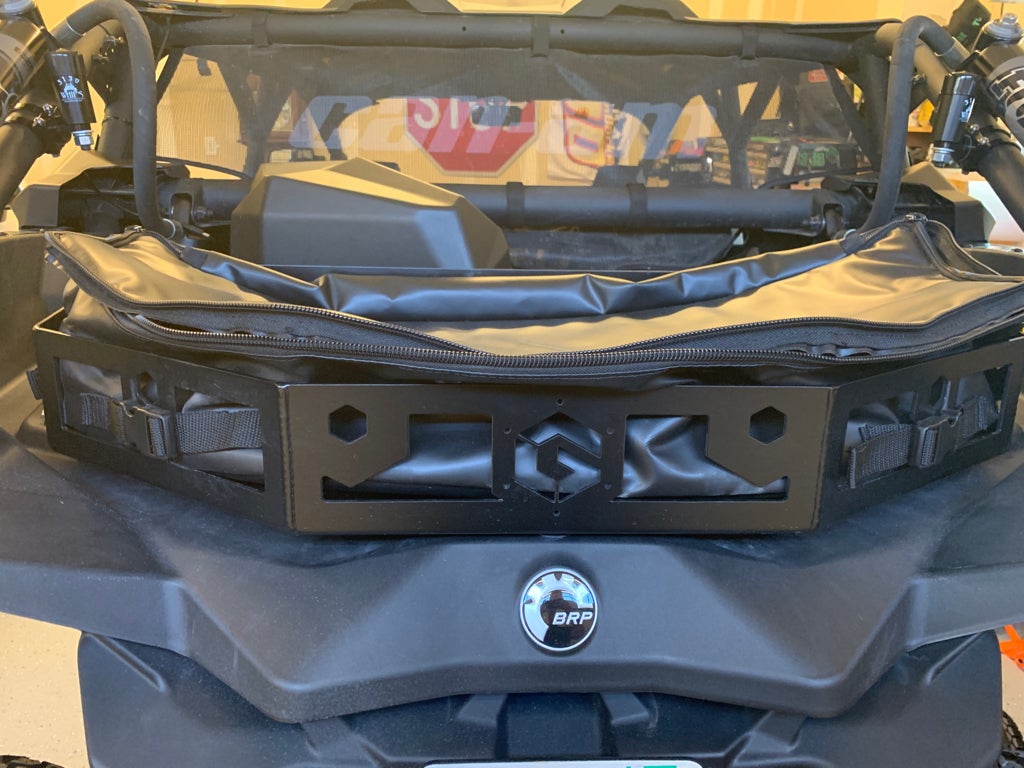 Geiser Cargo Rack with PRP Large Bag CanAm Maverick Forum