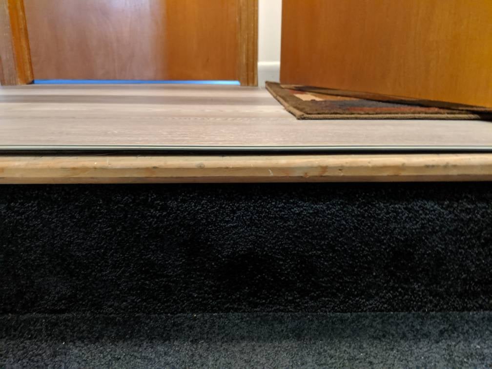 Lvp to carpet stair transition DIY Home Improvement Forum