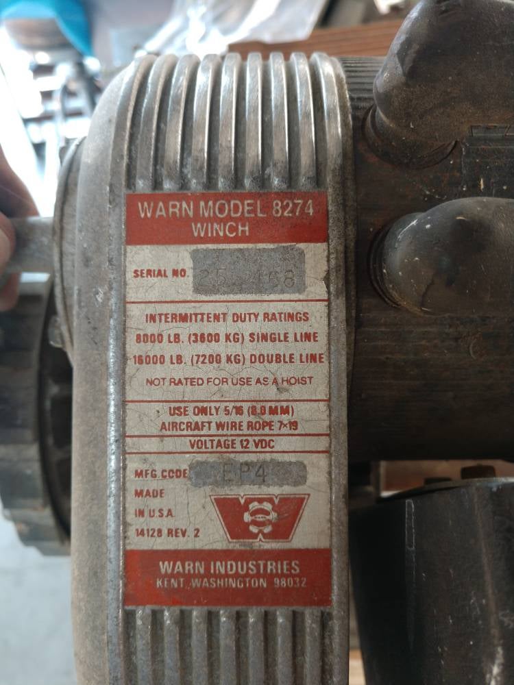 Warn 8274 w/ Synthetic Rope Pirate 4x4