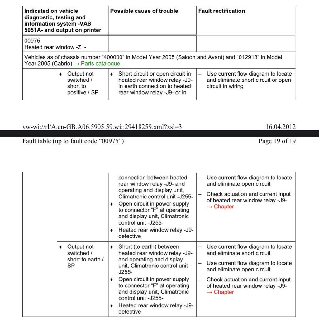 Faulty Rear Window Defogger VW Vortex Volkswagen Forum