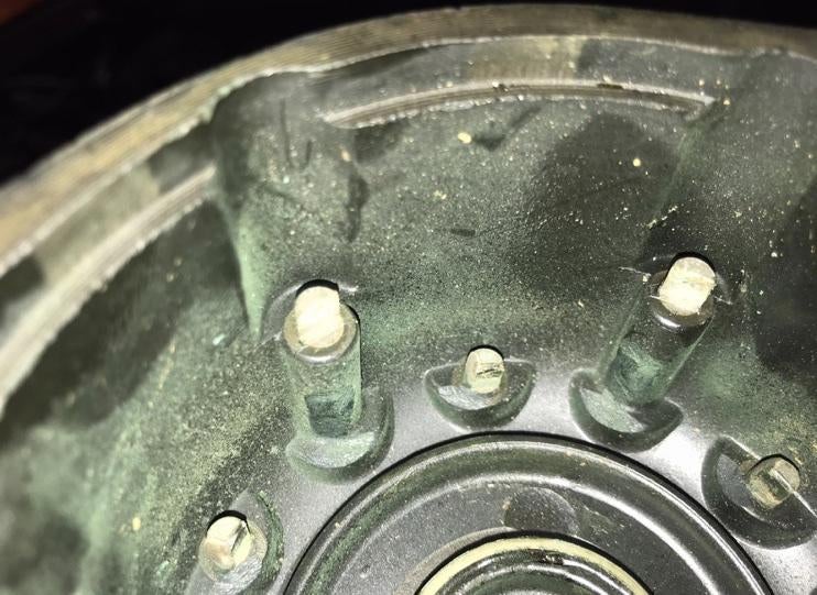 1994 VT Moisture in distributor cap causes brass to oxidize to green
