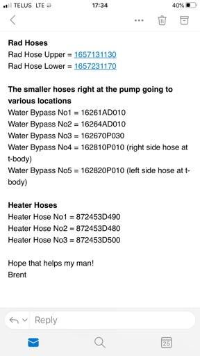 COMPLETE COOLANT HOSE REPLACEMENTS visual data 3