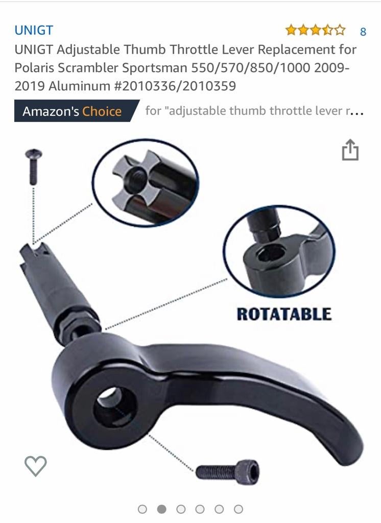 Polaris Sportsman 570 Replacement Aluminum Thumb Throttle Control Lever 14 - 17 - Foto 13
