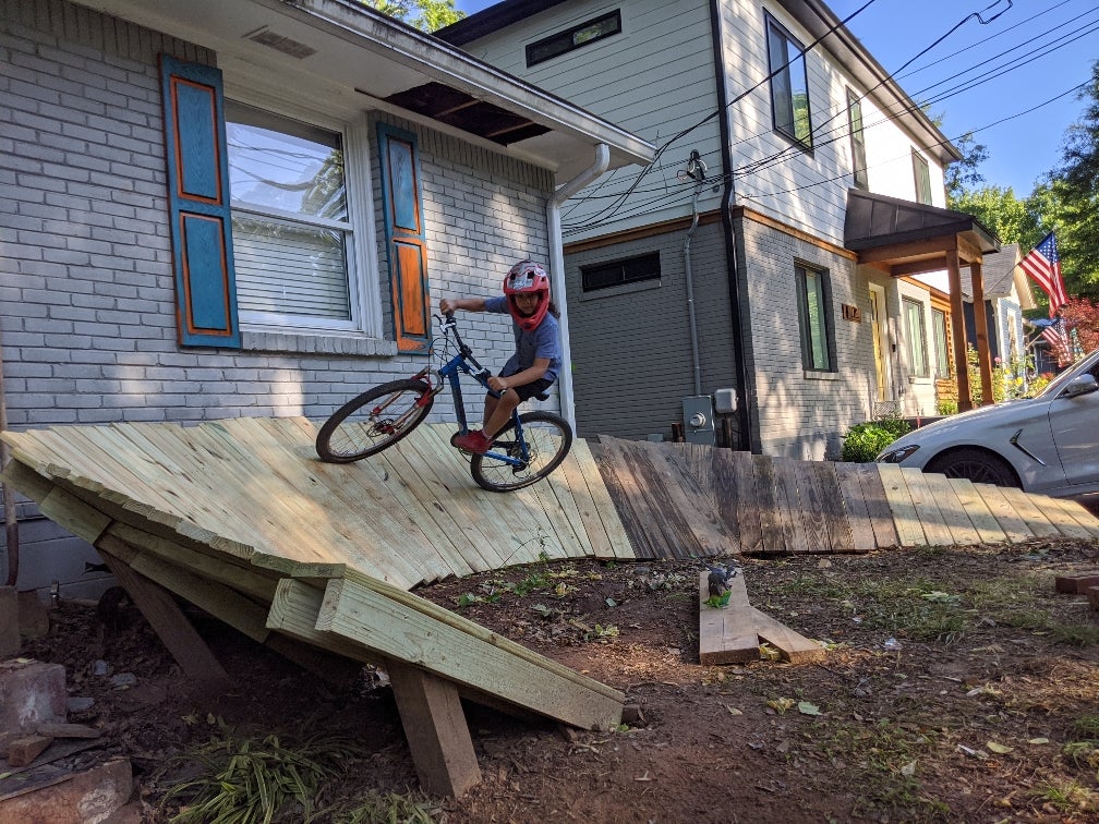 Built a bike ramp / teeter totter last night Mountain Bike Reviews Forum