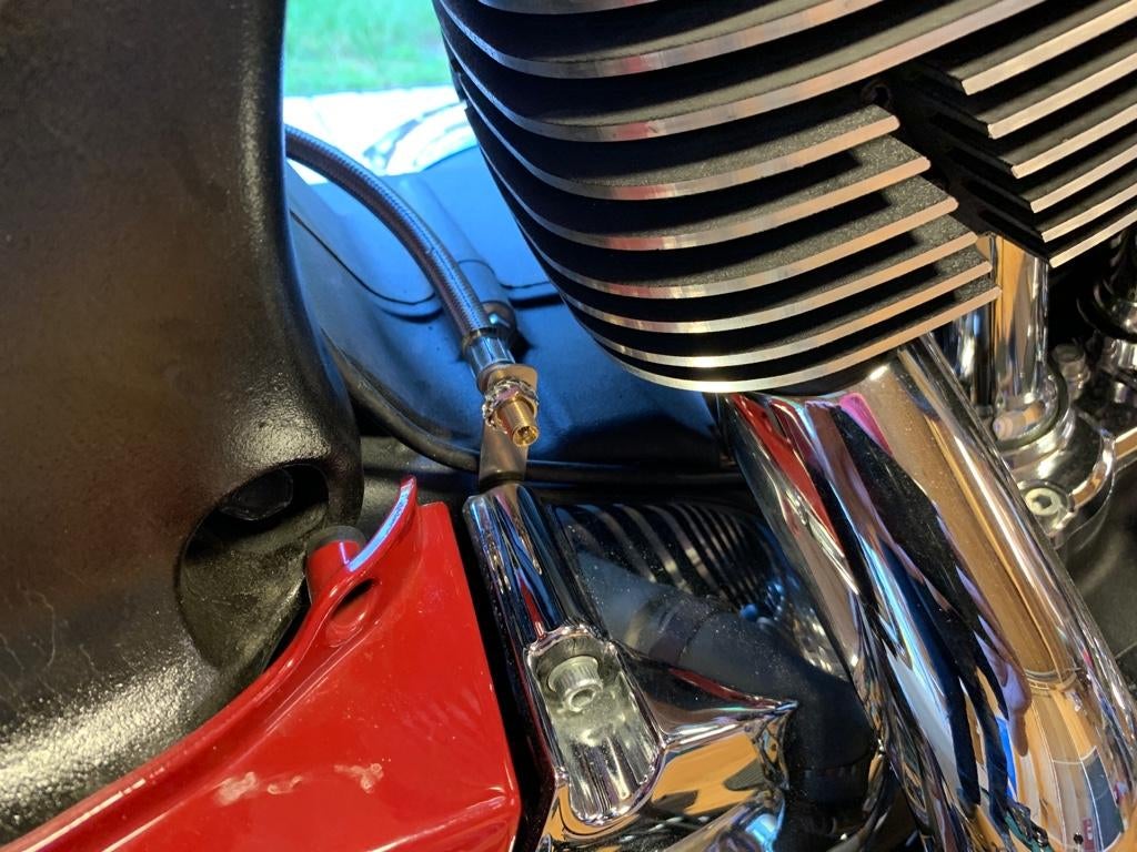 Relocate shock air valve Indian Motorcycle Forum