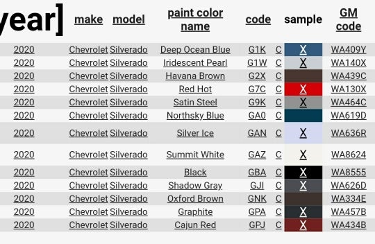 color | Chevy Silverado and GMC Sierra Forum