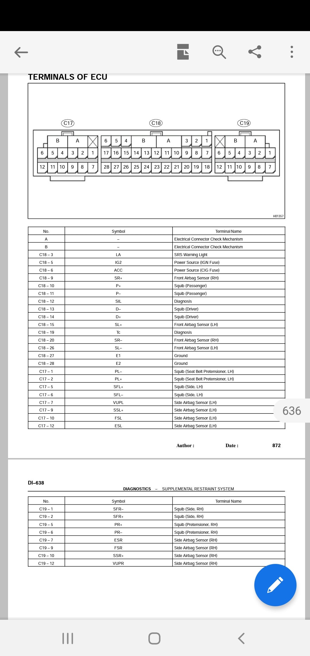 Air bag diagnostic code help Toyota Nation Forum