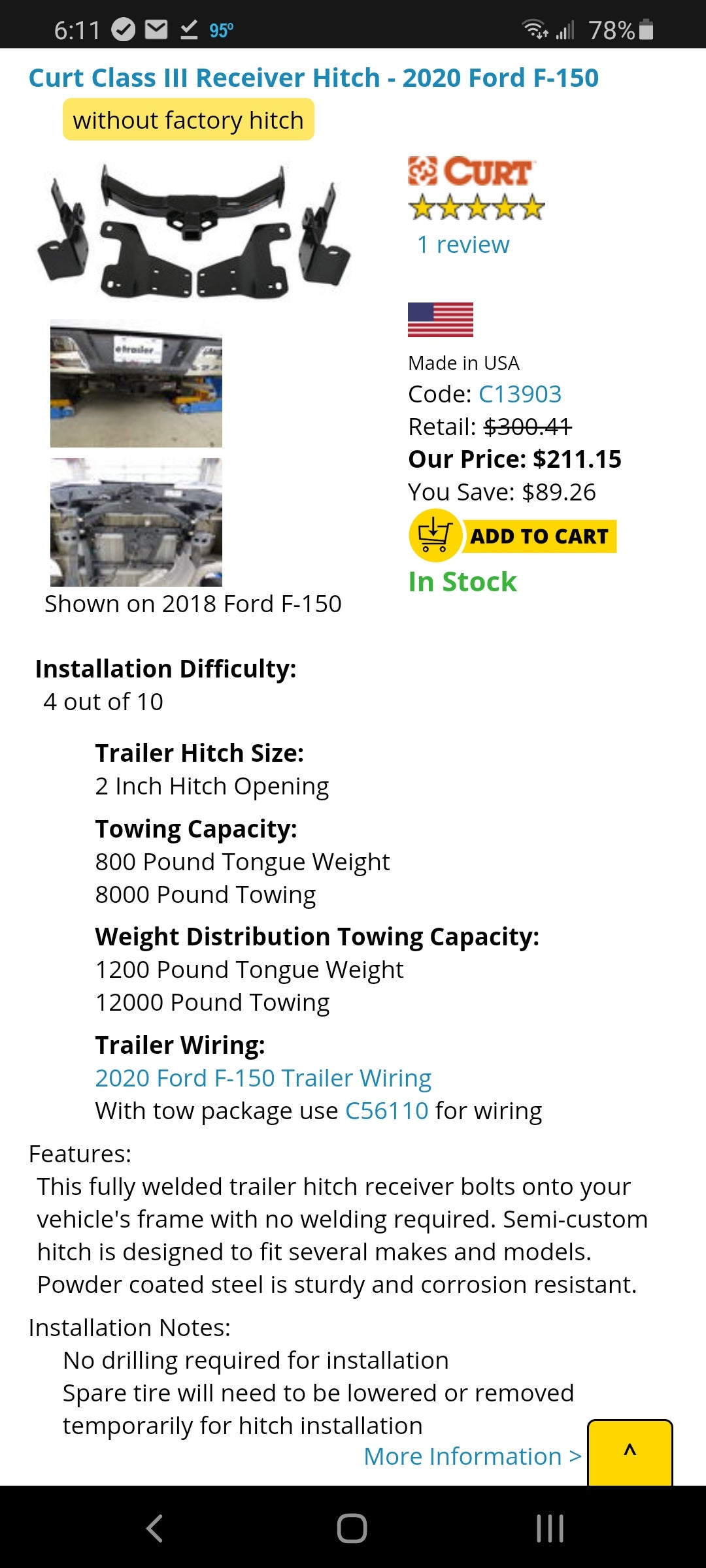 Trailer hitch receiver weight rating Page 2 F150 Ecoboost Forum